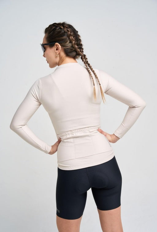 Jersey Corsa Thermal Crema - Mujer