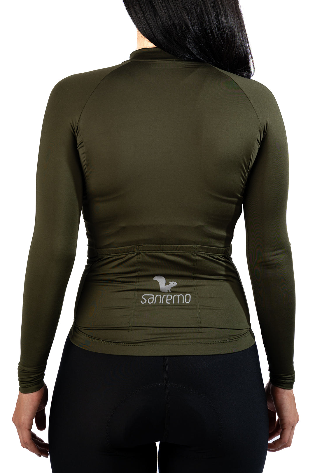 Jersey Basic Manga Larga - Mujer - Verde Militar