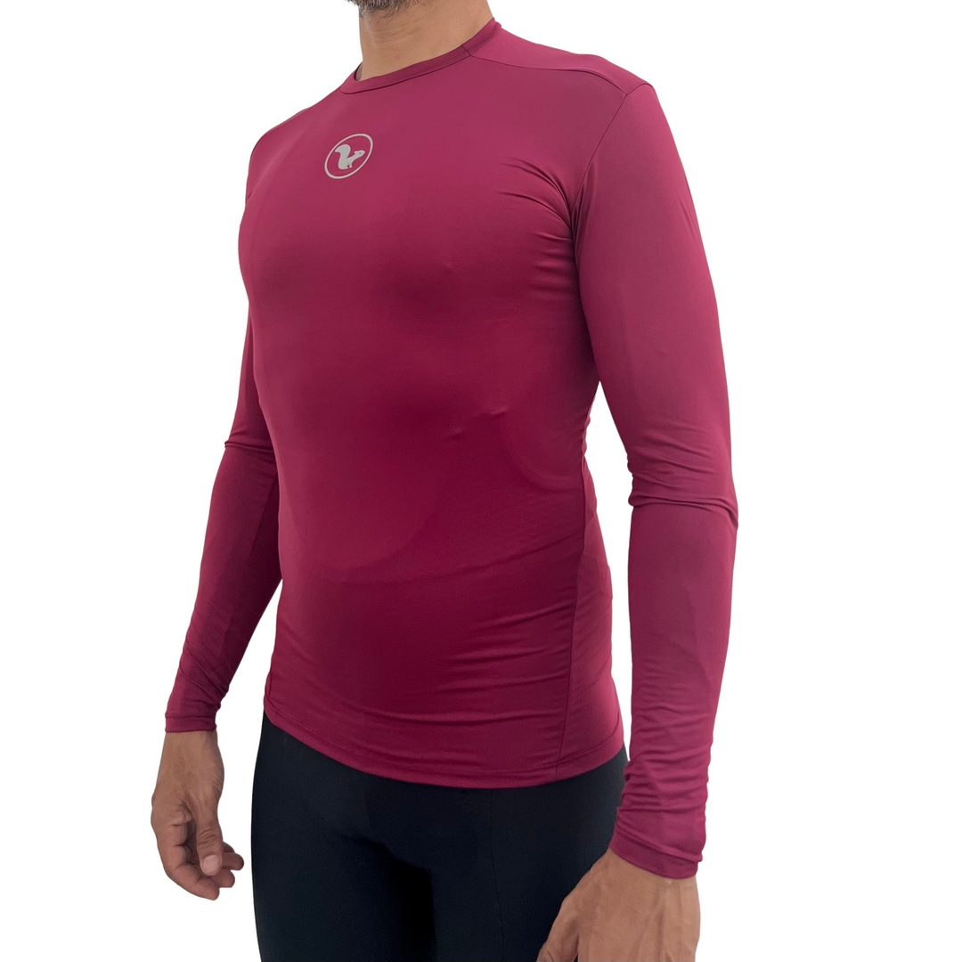 Base Layer Manga Larga - Hombre -Burgundy