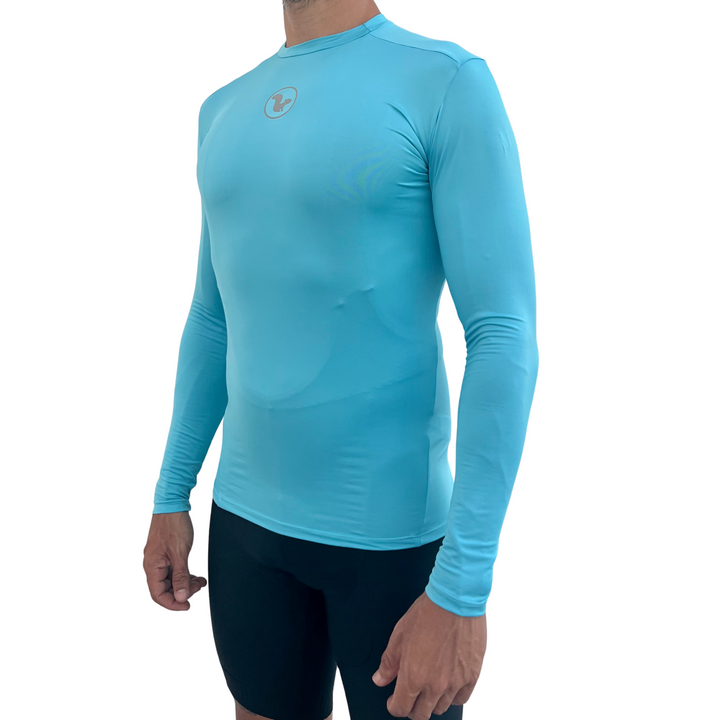 Base Layer Manga Larga - Hombre - Celeste