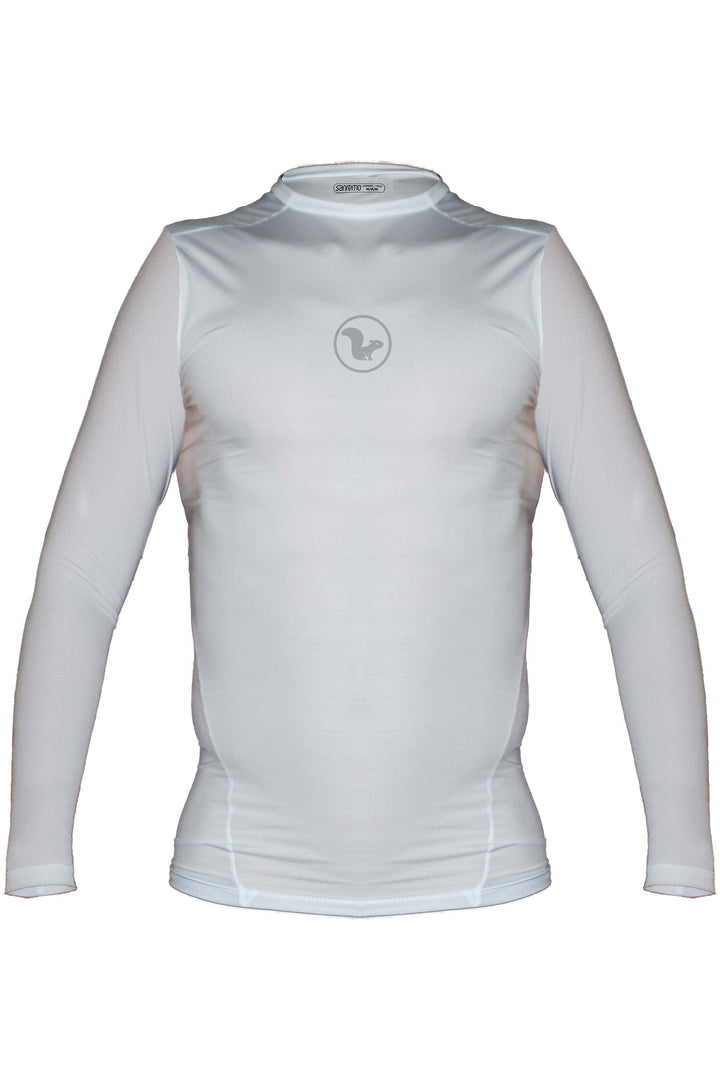 Base Layer Ciclismo Manga Larga  Hombre - Blanco