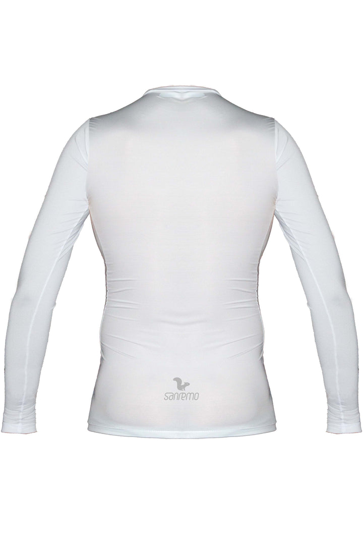 Base Layer Ciclismo Manga Larga  Hombre - Blanco