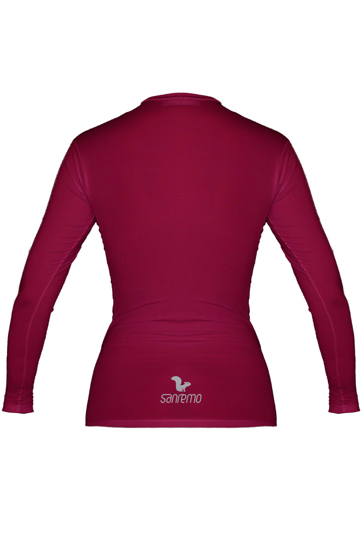 Base Layer Manga Larga – Mujer - Burgundy
