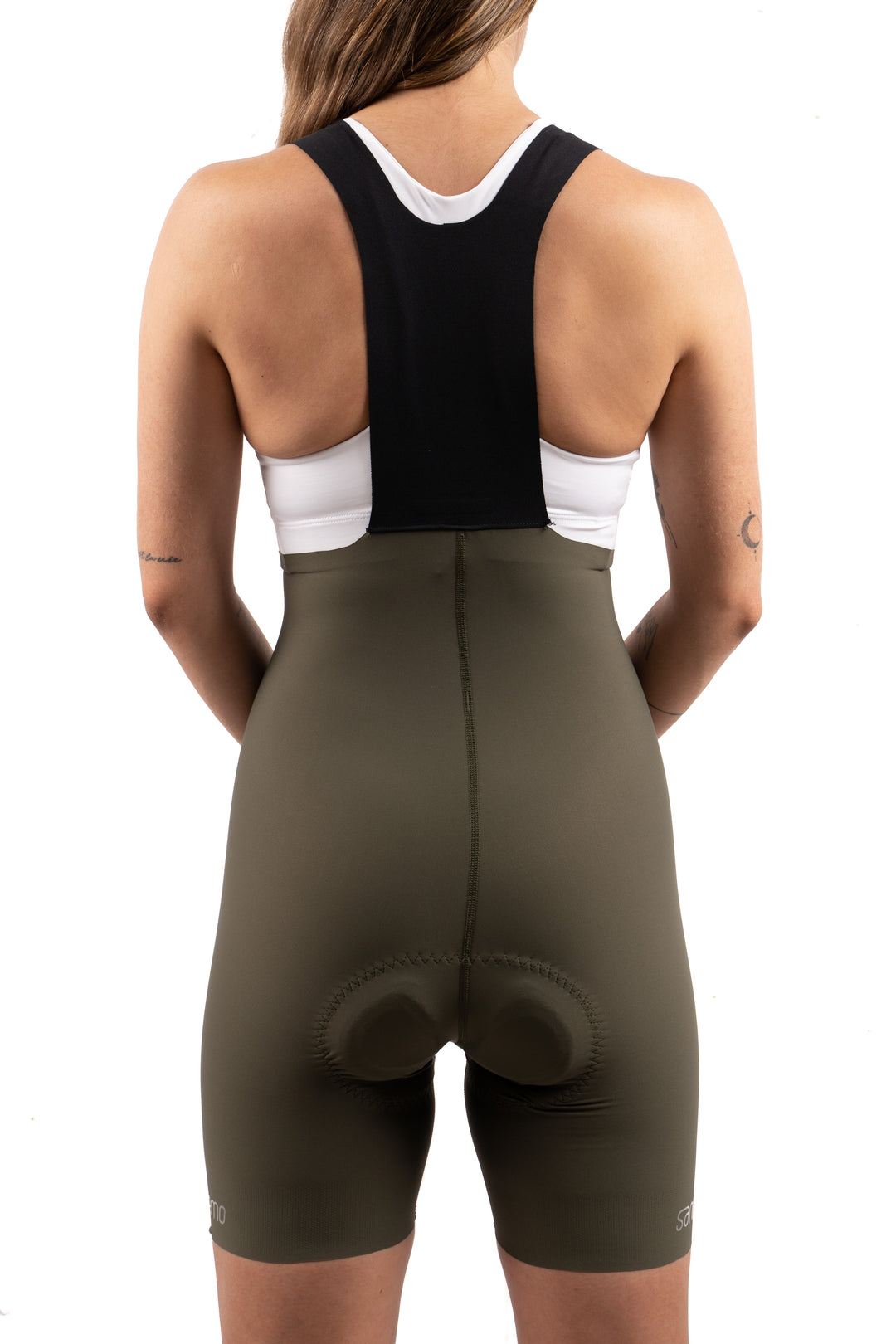 Bib Short Strade Verde Militar - Mujer
