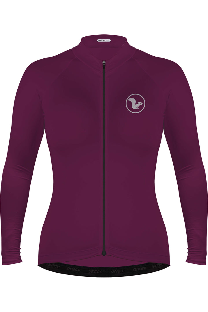 Jersey Basic Manga Larga - Mujer - Morado Oscuro