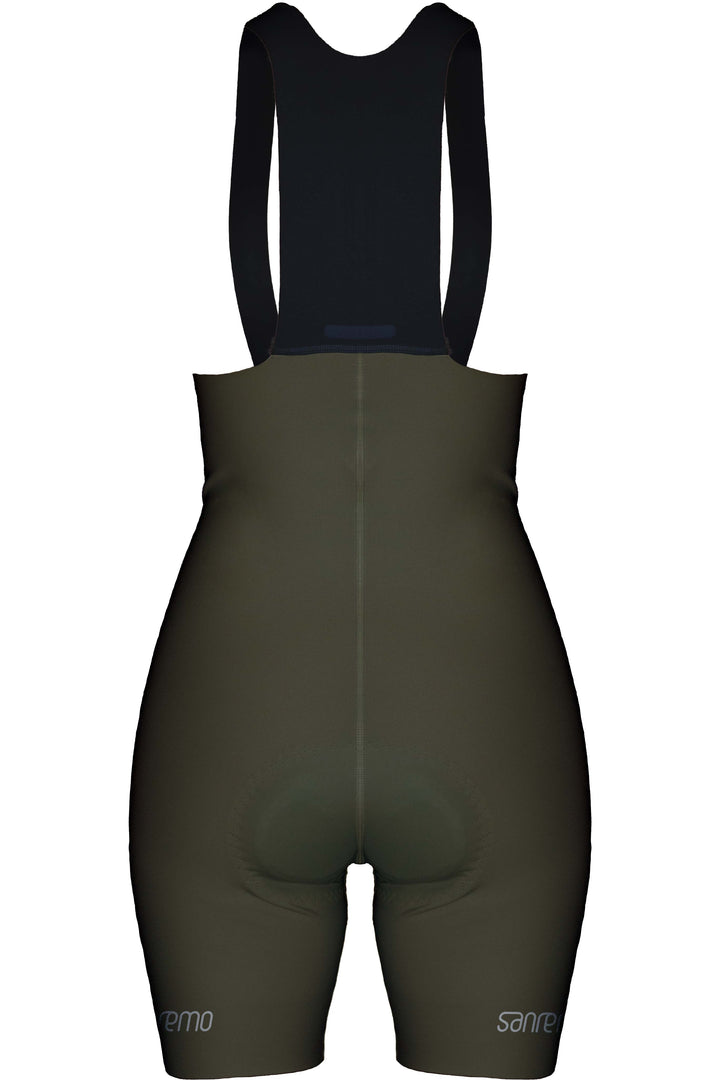 Bib Short Strade Verde Militar - Mujer