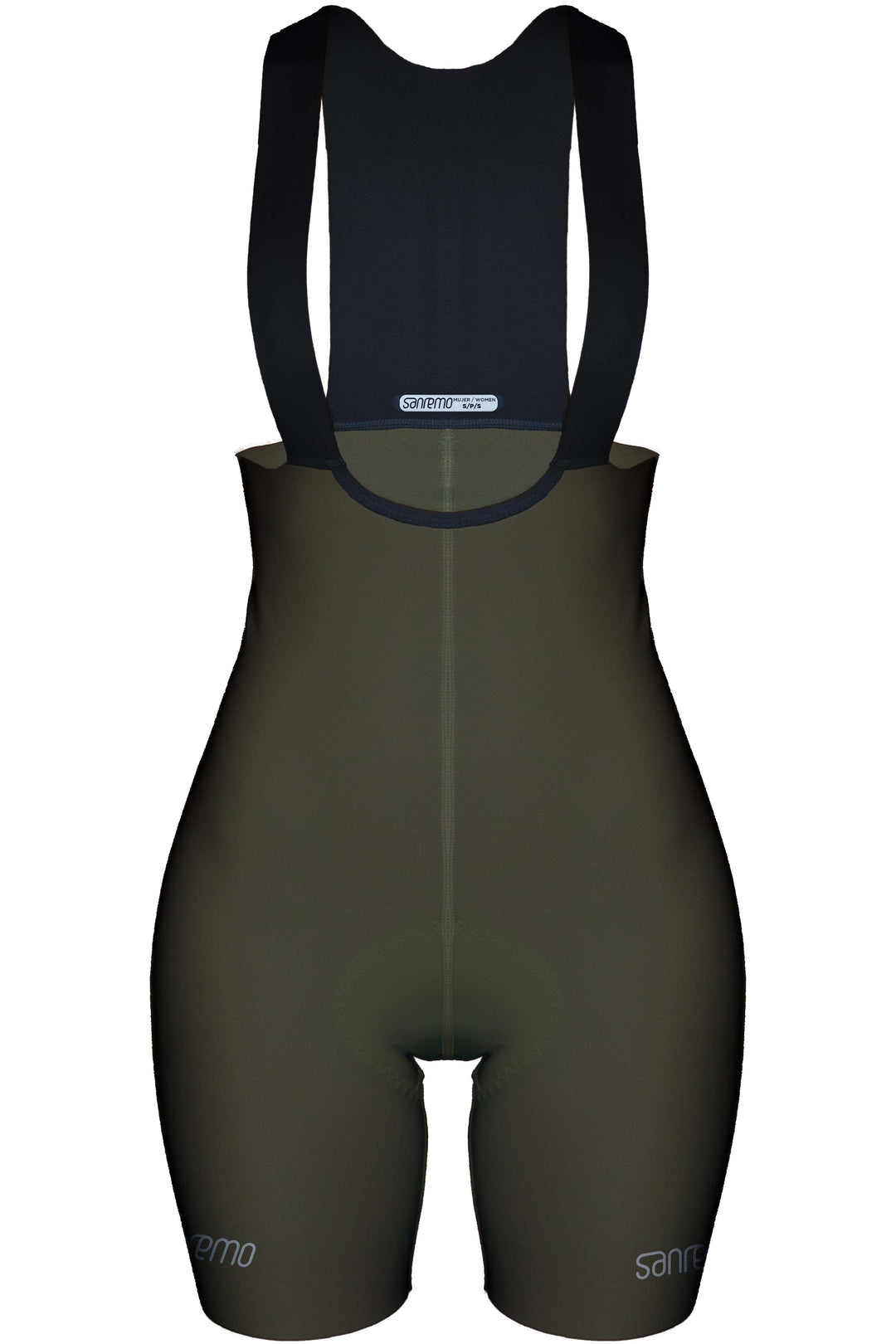 Bib Short Strade Verde Militar - Mujer