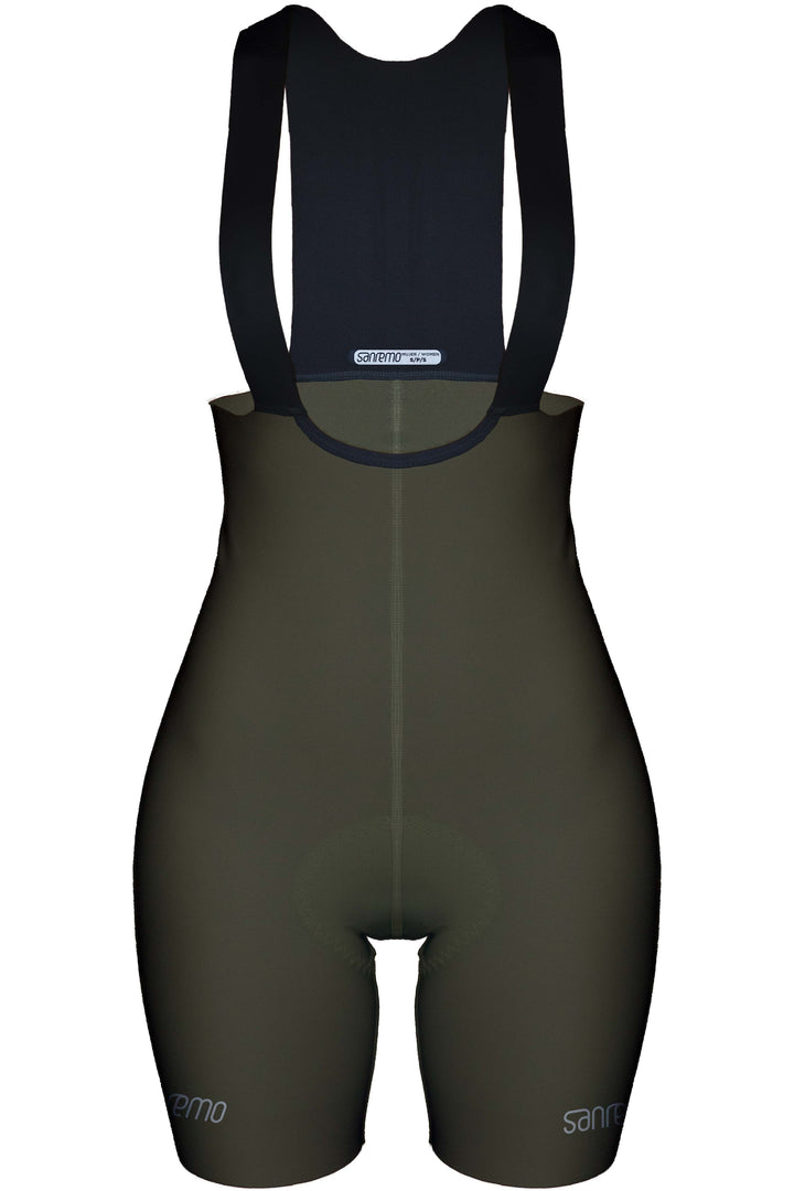 Bib Short Strade Verde Militar - Mujer