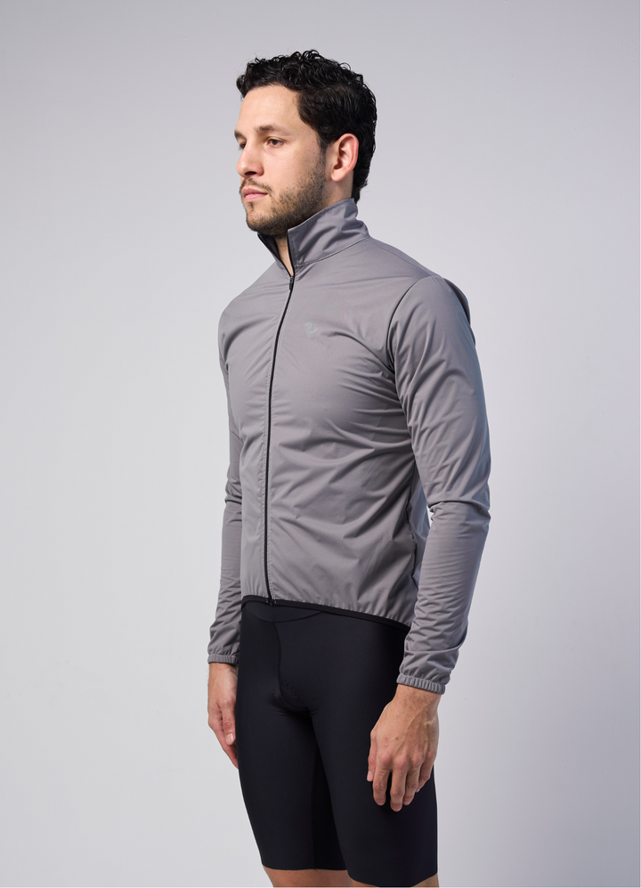 Chamarra Impermeable Gris Claro - Hombre