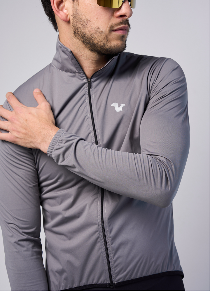 Chamarra Impermeable Gris Claro - Hombre