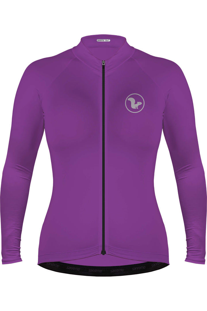 Jersey Basic Manga Larga - Mujer - Morado