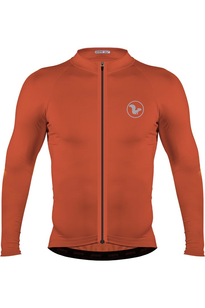 Jersey Basic Manga Larga - Hombre - Naranja