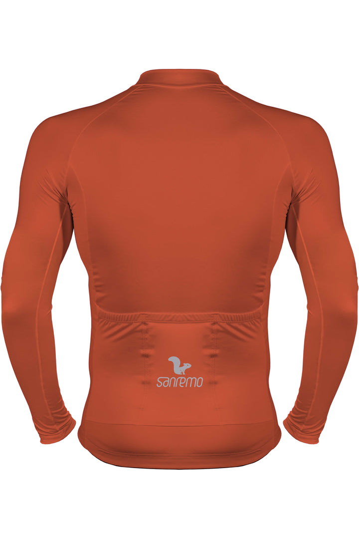 Jersey Basic Manga Larga - Hombre - Naranja