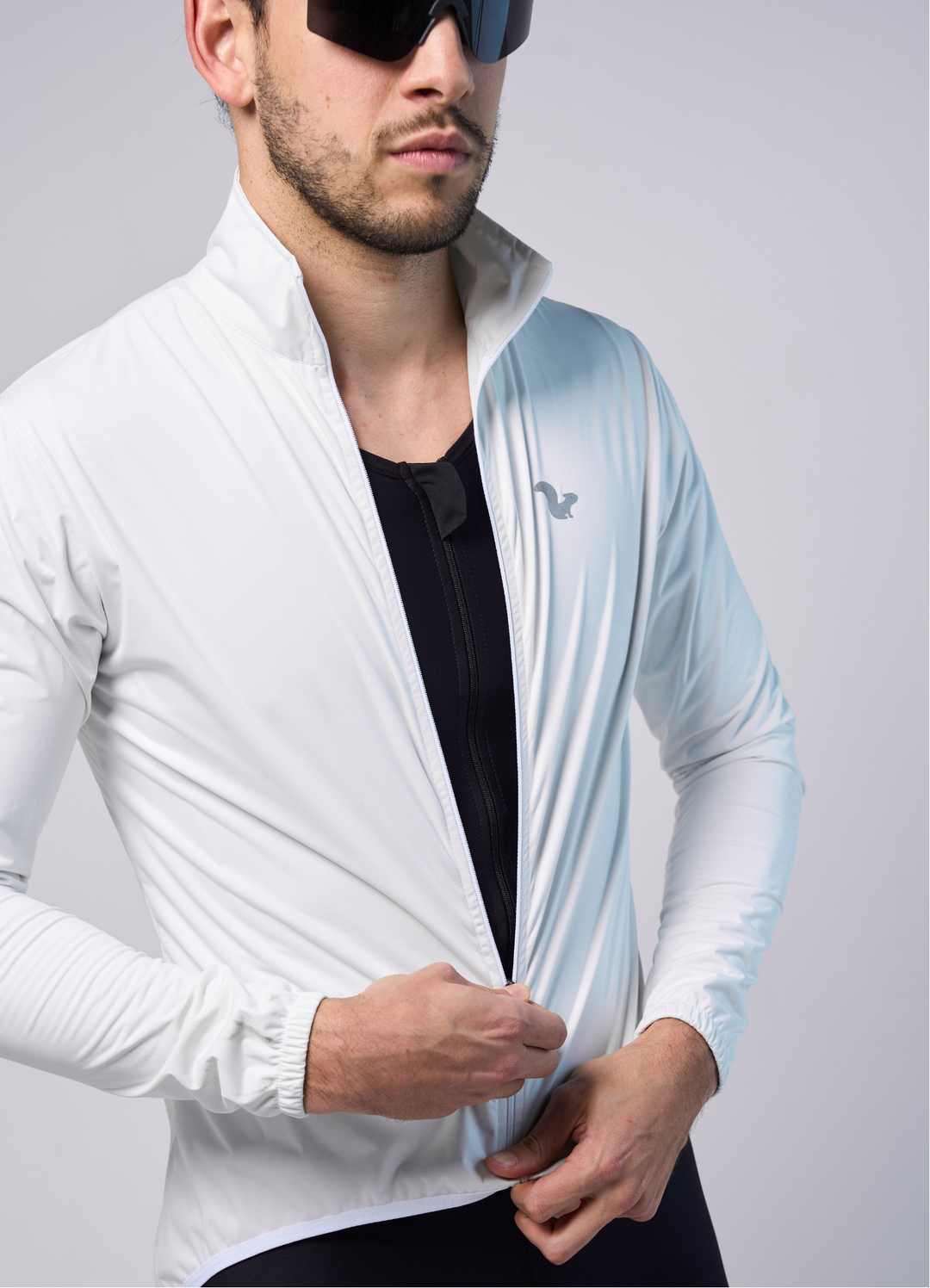 Chamarra Impermeable Blanco - Hombre