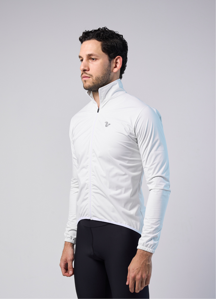 Chamarra Impermeable Blanco - Hombre