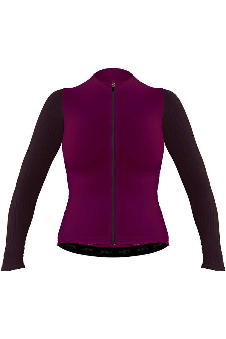 Jersey Corsa Manga Larga Wine - Mujer