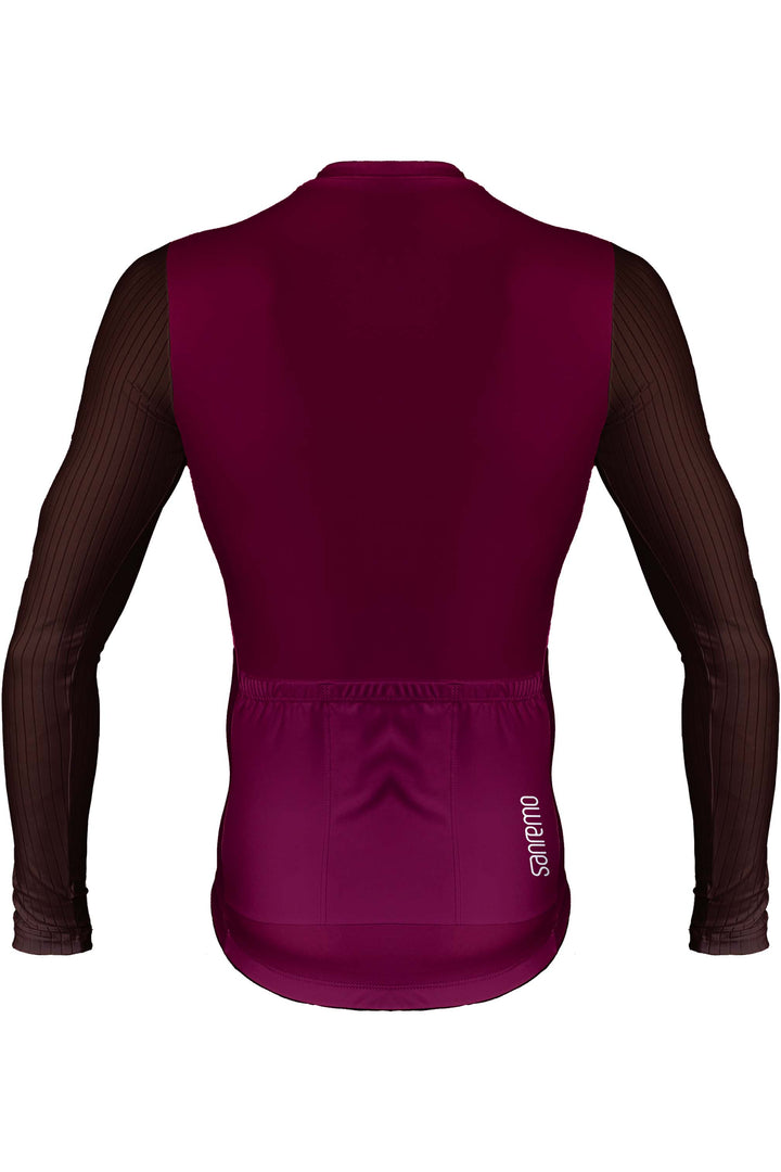 Jersey Corsa Wine Manga Larga - Hombre