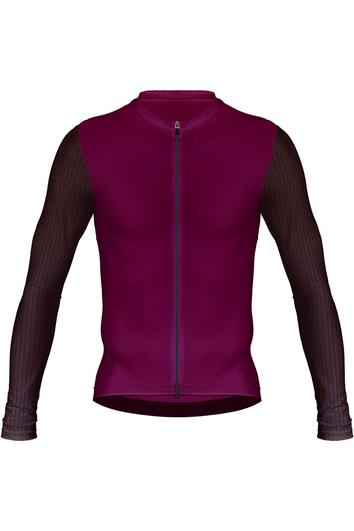 Jersey Corsa Wine Manga Larga - Hombre