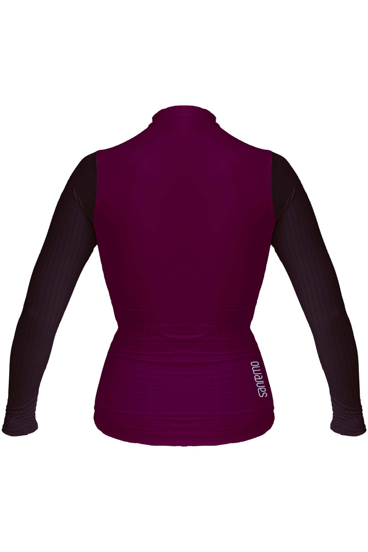 Jersey Corsa Manga Larga Wine - Mujer
