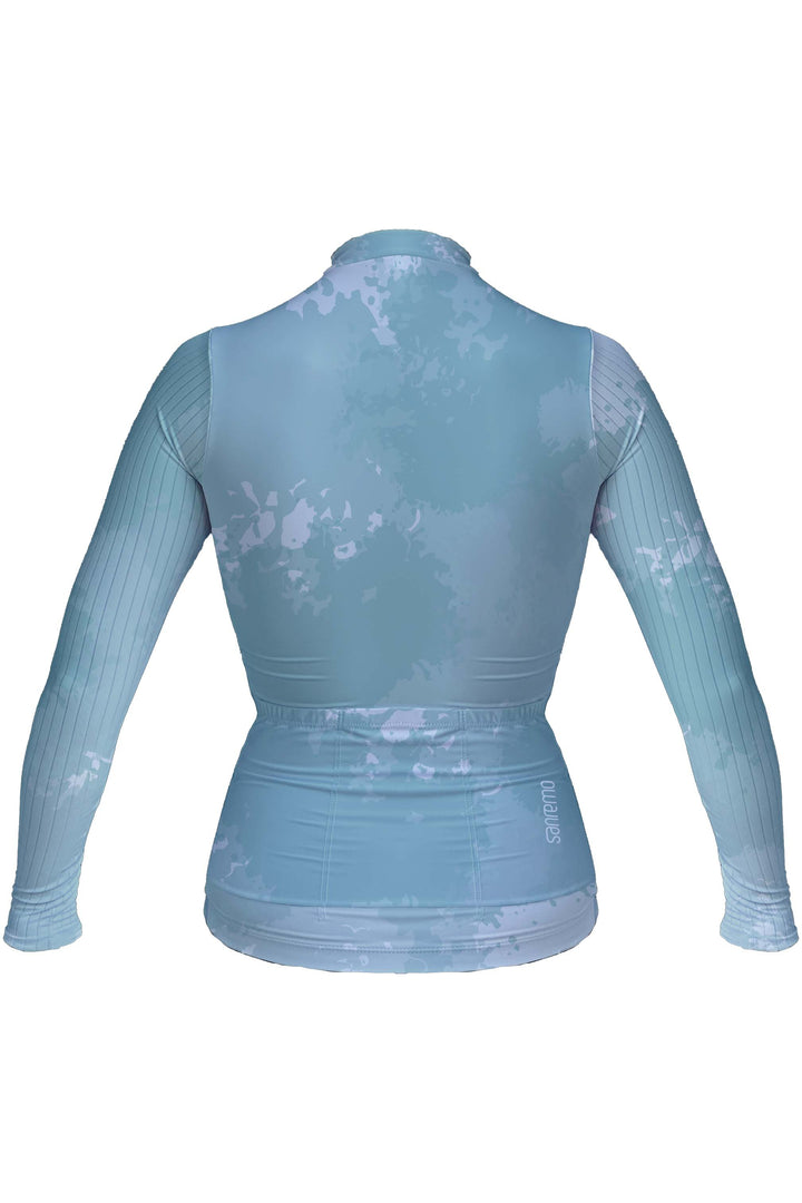 Jersey Corsa Manga Larga Aqua - Mujer