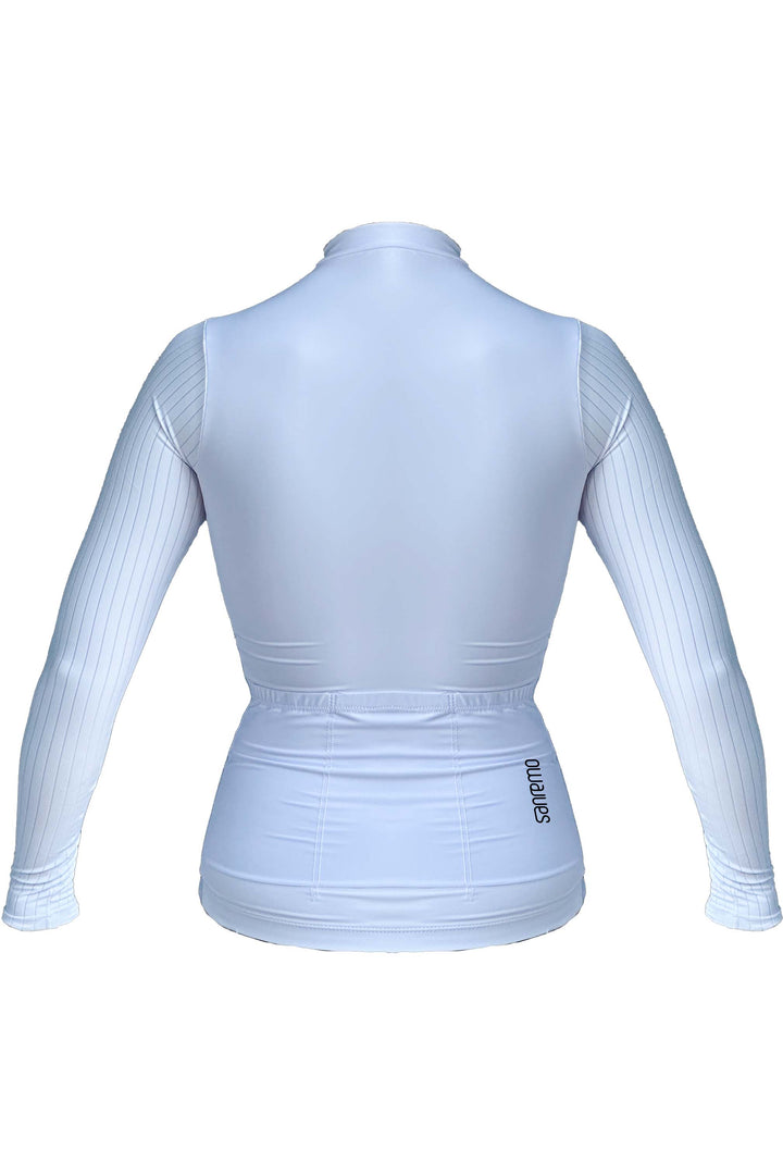 Jersey Corsa Manga Larga Blanco - Mujer