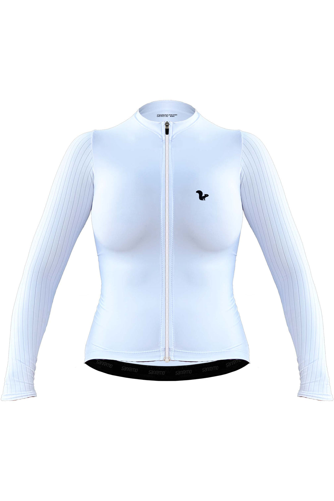 Jersey Corsa Manga Larga Blanco - Mujer