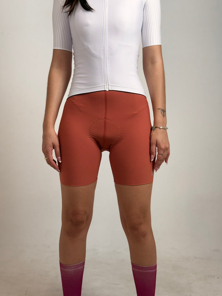 Bib Short Strade Terracota - Mujer