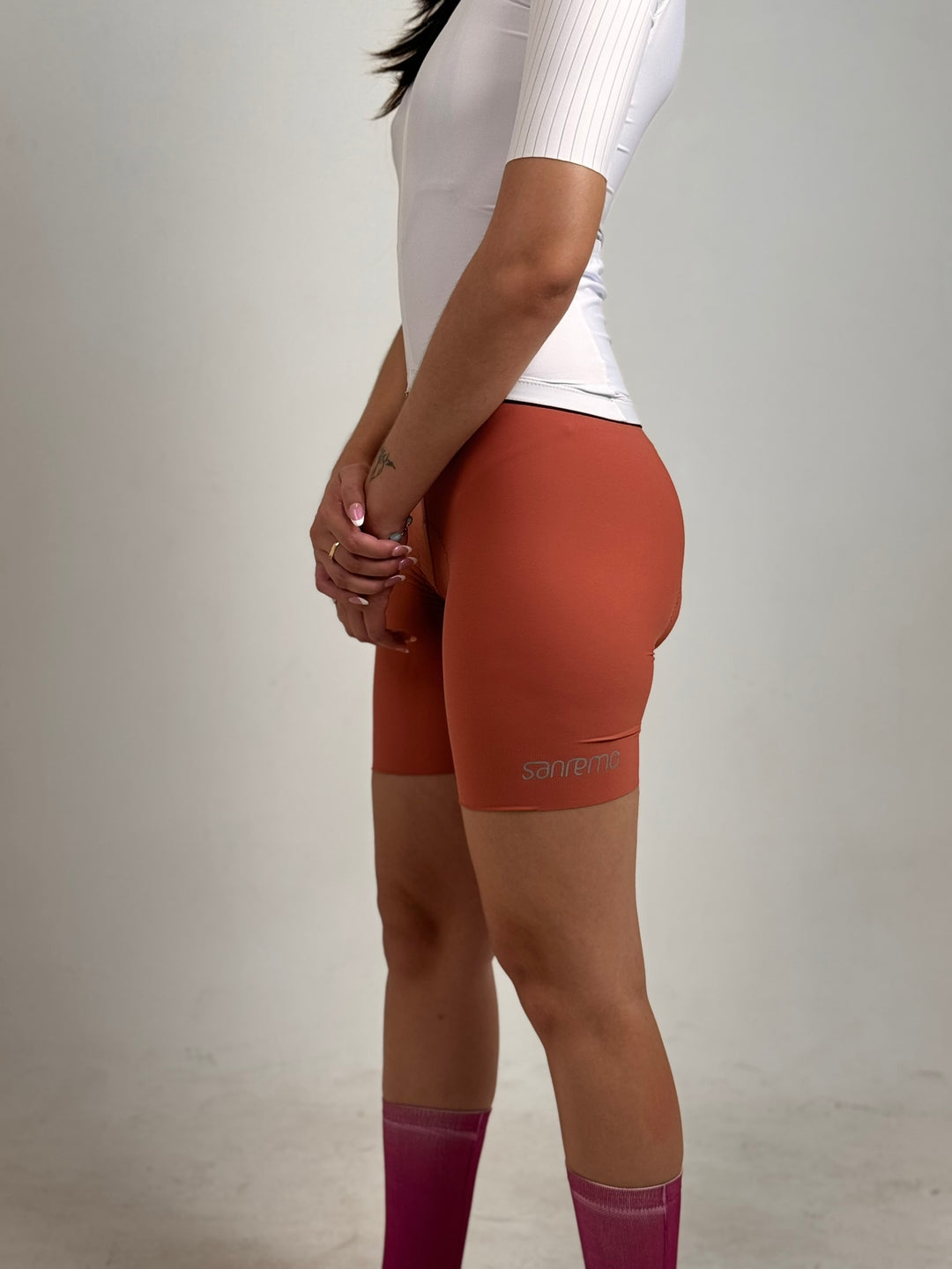 Bib Short Strade Terracota - Mujer