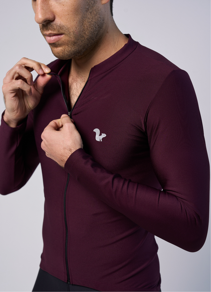 Jersey Corsa Thermal Vino- Hombre