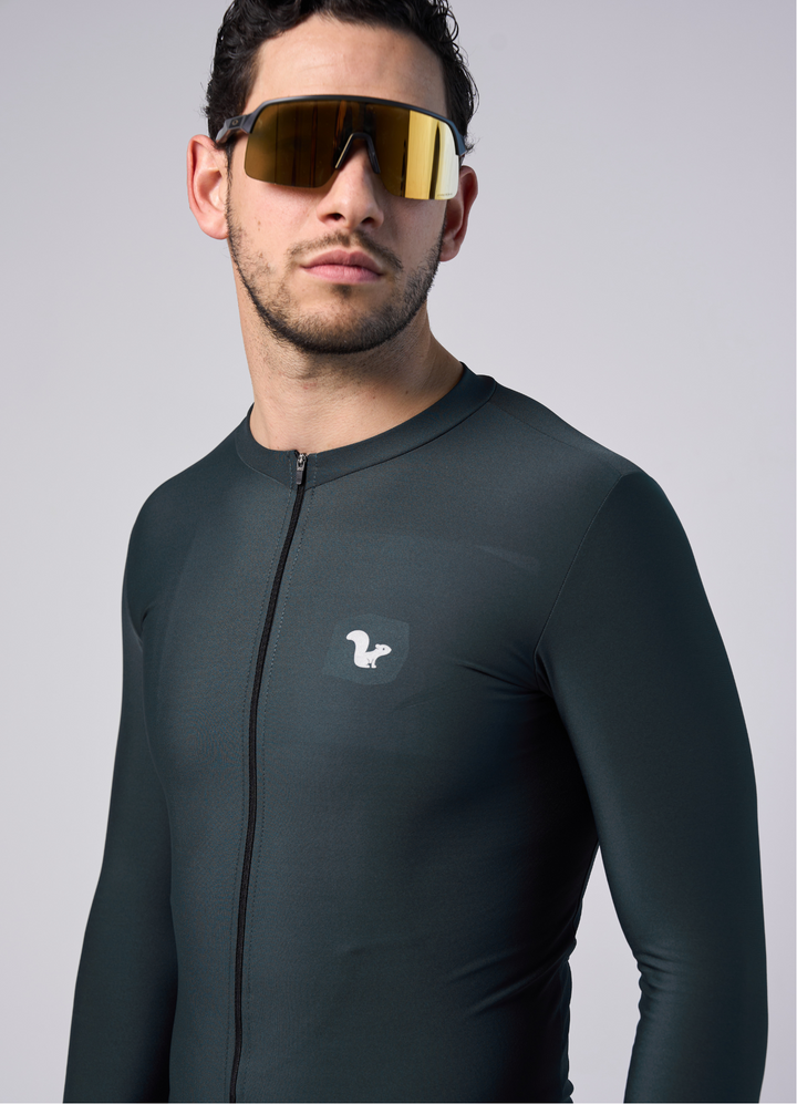 Jersey Corsa Thermal Verde - Hombre