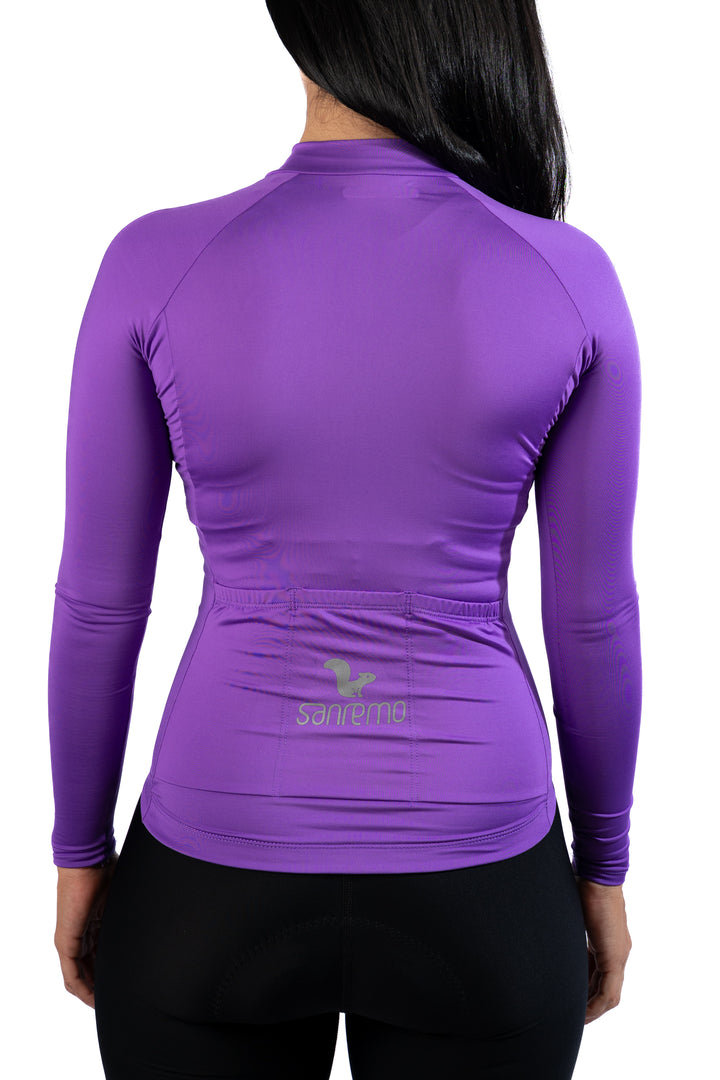 Jersey Basic Manga Larga - Mujer - Morado