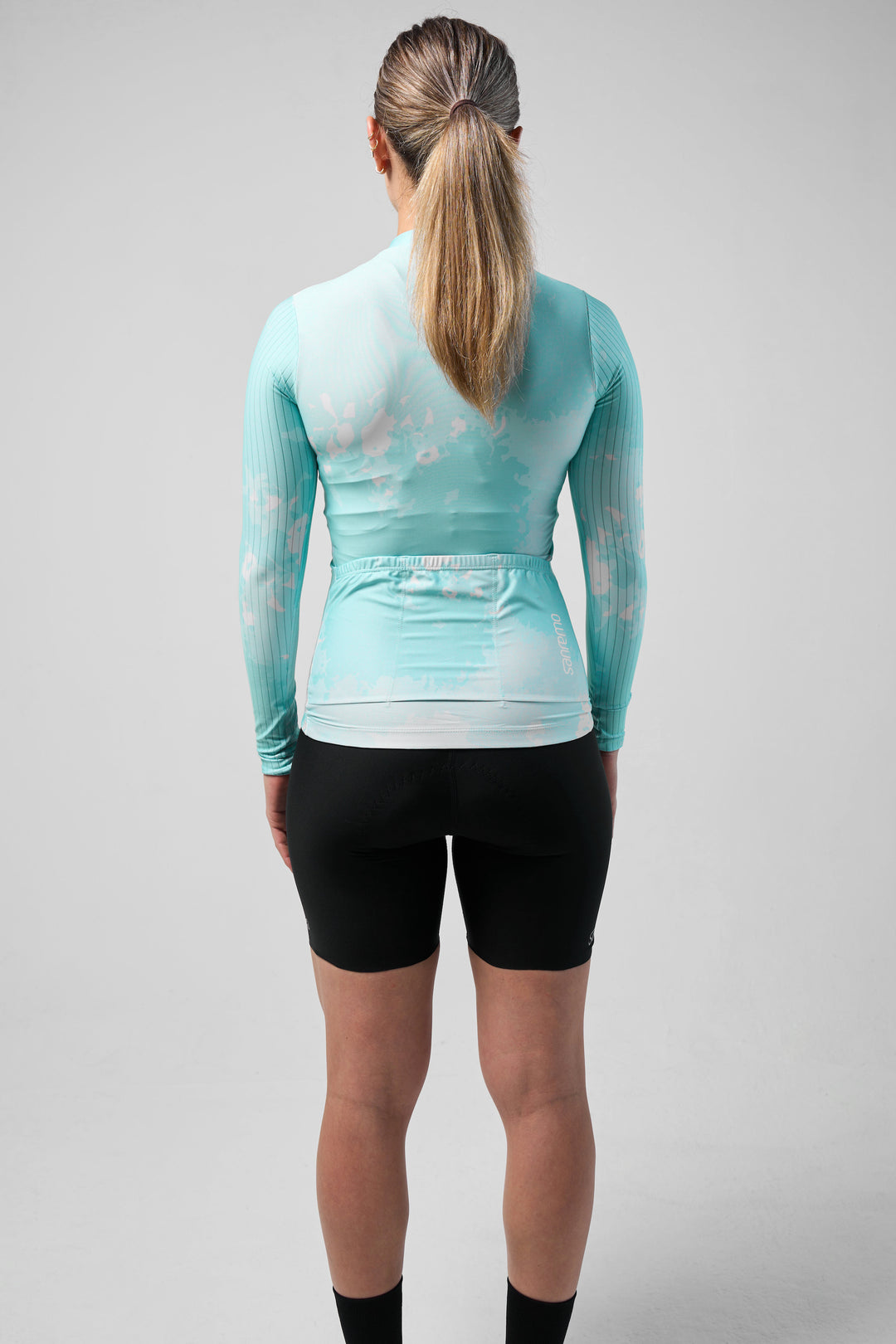 Jersey Corsa Manga Larga Aqua - Mujer