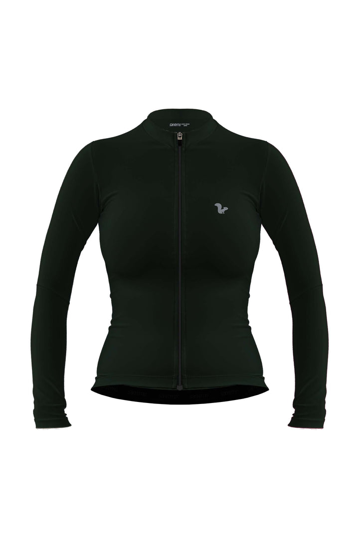 Jersey Corsa Thermal Verde Militar - Mujer