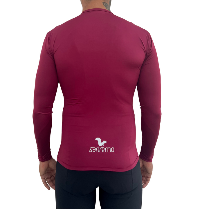 Base Layer Manga Larga - Hombre -Burgundy