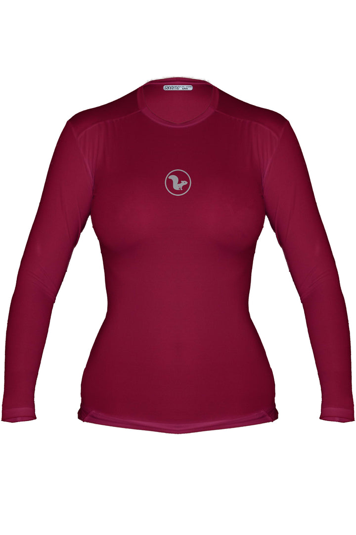 Base Layer Manga Larga – Mujer - Burgundy