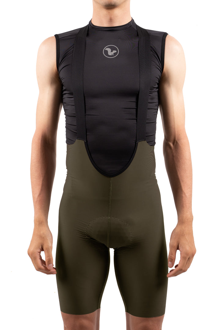 Bib Short Strade Verde Militar  - Hombre