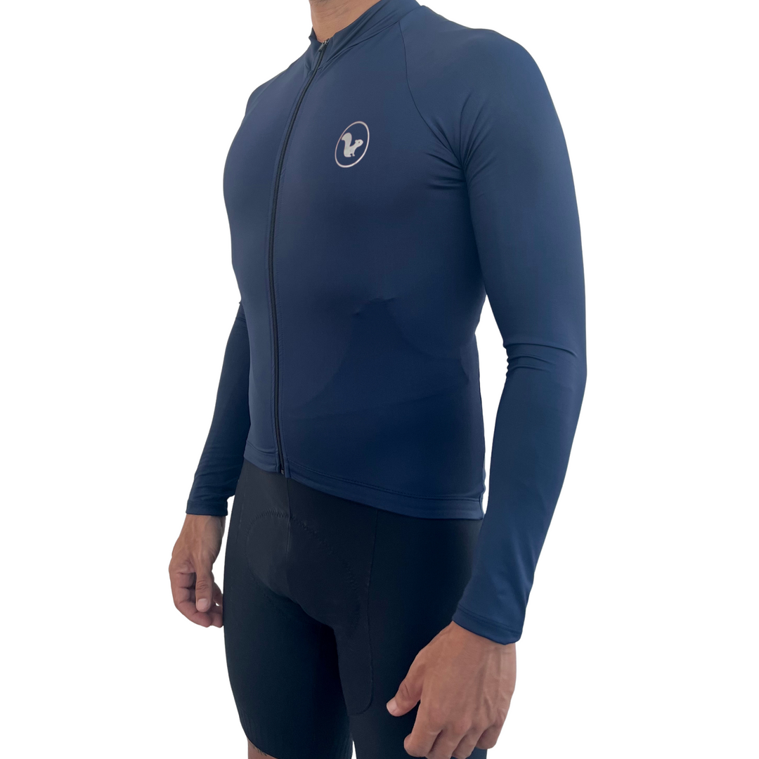 Jersey Basic Manga Larga - Hombre - Azul Navy