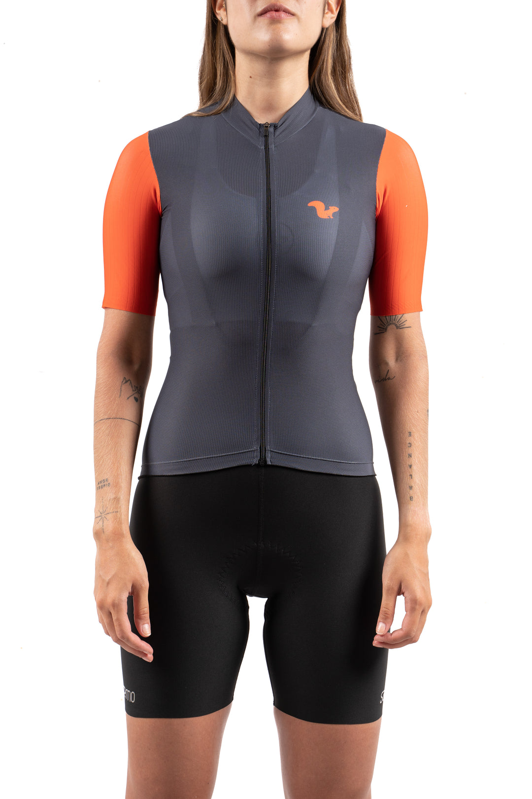 Jersey Corsa Grey Red  - Mujer